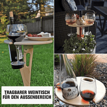Charger l&#39;image dans la galerie, Tragbarer Weintisch für den Außenbereich