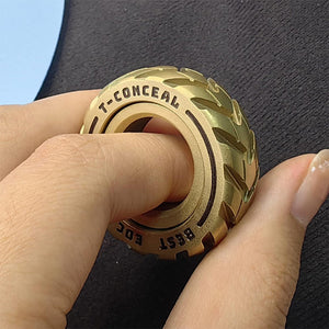 Anneau de Fidget de pneu de moto en acier inoxydable à double fonction