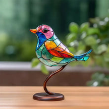 Charger l&#39;image dans la galerie, Ornements en Verre Teinté Oiseaux sur Branches