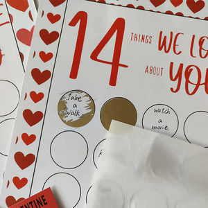 Imprimé à Gratter Saint-Valentin