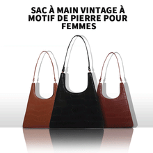 Charger l&#39;image dans la galerie, Sac à Main Vintage à Motif de Pierre pour Femmes - ciaovie
