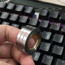 Charger l&#39;image dans la galerie, Anneau de Fidget de pneu de moto en acier inoxydable à double fonction