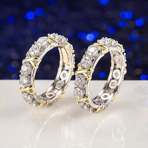 Bague Diamant Croix Pleine Moissanite