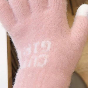 Gants tricotés en laine mignons