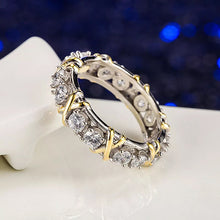 Charger l&#39;image dans la galerie, Bague Diamant Croix Pleine Moissanite