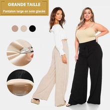 Charger l&#39;image dans la galerie, Pantalon Large en Soie Glacée pour Femme