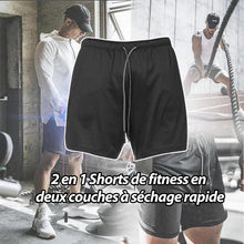 Charger l&#39;image dans la galerie, Short de Sport en Deux Couches à Séchage Rapide