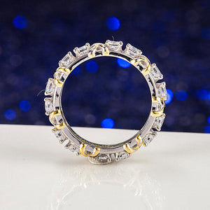 Bague Diamant Croix Pleine Moissanite