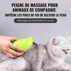Peigne de massage en spray pour animaux de compagnie