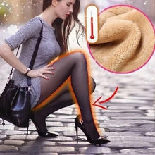 Charger l&#39;image dans la galerie, Flawless Legs Faux collants élastiques translucides chauds doublés de peluche