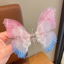 Charger l&#39;image dans la galerie, Pince à cheveux de papillon de couleur dégradée