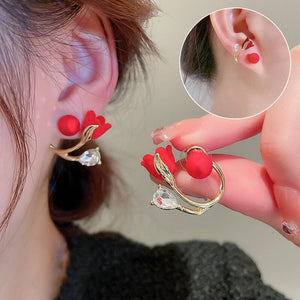 Boucles d’oreilles polyvalentes en forme de tulipe