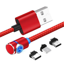 Charger l&#39;image dans la galerie, 3 en 1 Magnétique Câble USB Chargeur avec LED Light