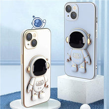 Charger l&#39;image dans la galerie, Couverture de cas d&#39;iphone de support caché d&#39;astronaute de placage 6D