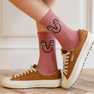 Chaussettes drôles d’expression faciale