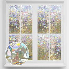 Charger l&#39;image dans la galerie, Film de fenêtre arc-en-ciel 3D, matériau PVC, réfraction, sans colle