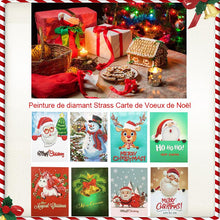 Charger l&#39;image dans la galerie, Ciaovie™ Peinture de Diamant Strass Carte de Voeux de Noël (8 CARTES) - ciaovie