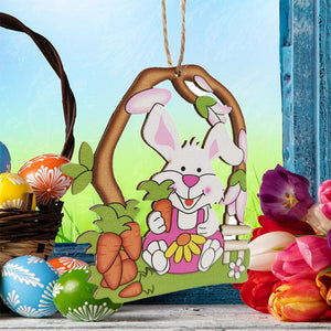 Pendentif lapin de dessin animé de Pâques
