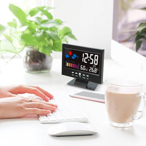 LED Contrôleur de température et d'humidité Horloge d'alarme