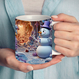Tasse gonflée de chocolat chaud de Noël en 3D