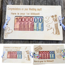 Charger l&#39;image dans la galerie, Mariage Anniversaire Boîte à monnaie en bois