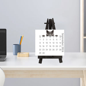 🐱Calendrier de bureau 2024 avec chat furtif