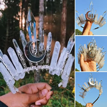 Charger l&#39;image dans la galerie, Couronne en cristal naturel faite à la main