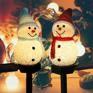 Lampe solaire bonhomme de neige super mignonne