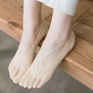 Chaussettes croisées basses unies d'été