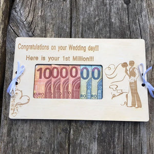 Mariage Anniversaire Boîte à monnaie en bois