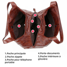 Charger l&#39;image dans la galerie, Sac à Main En Cuir Vintage Pour Femme