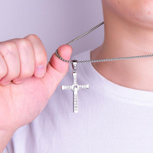 Collier Acier Titane Croix