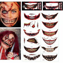 Charger l&#39;image dans la galerie, 🎃Halloween tatouage temporaire maquillage farce🎃