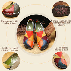 Ciaovie Casuel Confort Chaussures Plates en Cuir pour Femmes - ciaovie