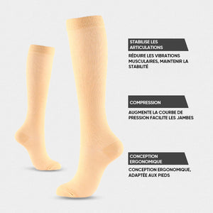 Chaussettes de compression à fermeture éclair et à élastique