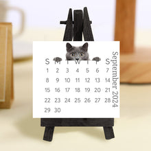 Charger l&#39;image dans la galerie, 🐱Calendrier de bureau 2024 avec chat furtif