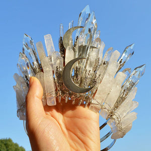 Couronne en cristal naturel faite à la main