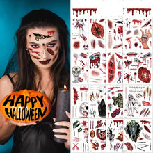 Charger l&#39;image dans la galerie, 🎃Halloween tatouage temporaire maquillage farce🎃