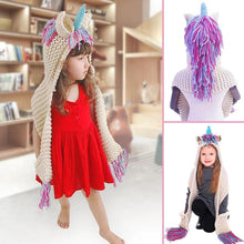 Charger l&#39;image dans la galerie, Bonnet Écharpe Licorne en Tricot - ciaovie