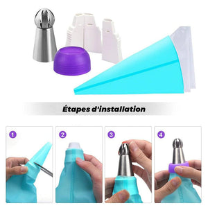 Outil de décoration de gâteau 8-Set