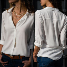 Charger l&#39;image dans la galerie, Dames T-shirt Décontracté en Mousseline de Soie - ciaovie