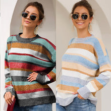Charger l&#39;image dans la galerie, Ciaovie™ Pull Ras du Cou à Rayures Mode Automne pour Femmes - ciaovie