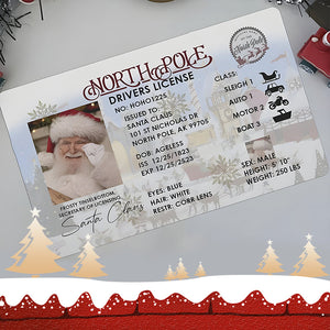 🎅Permis de conduire perdu du Père Noël|Cadeaux amusants pour les enfants