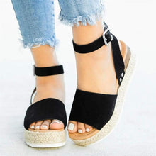 Charger l&#39;image dans la galerie, Peep Toe Sandales Compensées - ciaovie