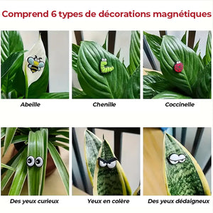 😂Décor magnétique de plante mignonne (6 pièces/ensemble)