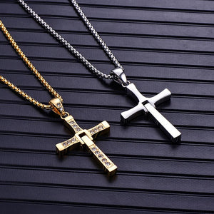 Collier Acier Titane Croix