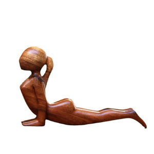 Sculpture de Yogi en bois