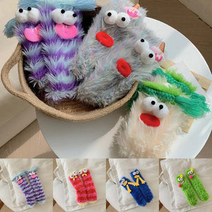 Chaussettes chaudes et douillettes pour monstres de dessins animés