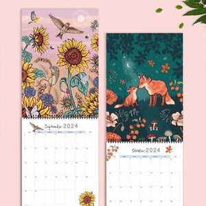 Calendrier mural des animaux 2024