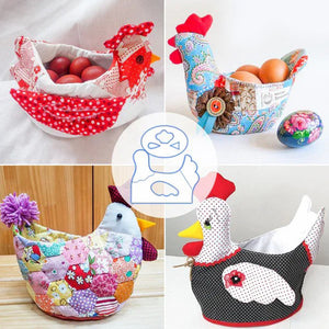 Ensemble de modèles de panier d'oeufs mignon bricolage